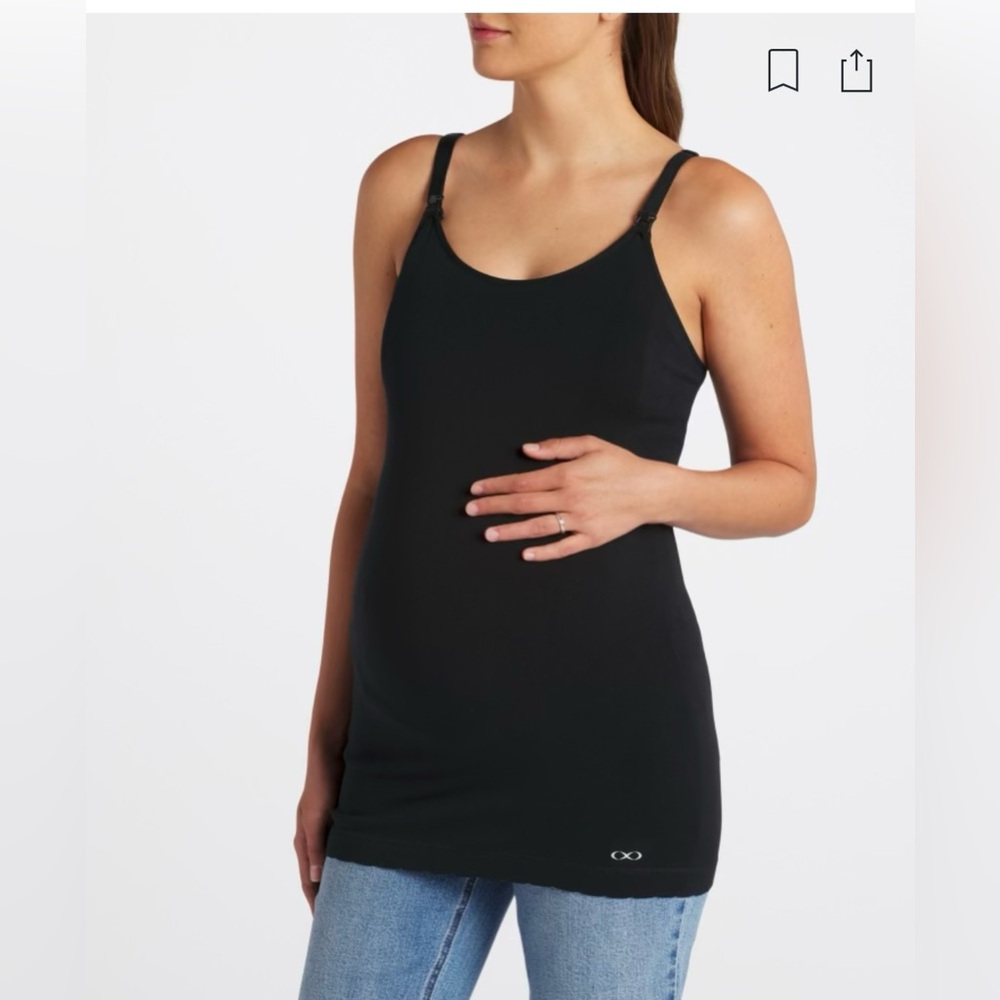 Modern Eternity Black Nursing Tank Top